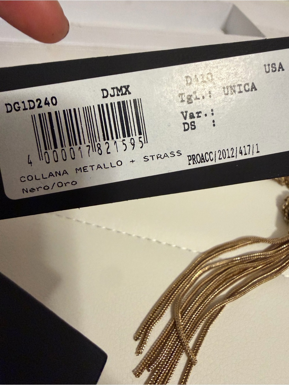 Versace Gold and Black Medusa Tassel Necklace - Picture 11 of 14